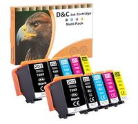 D&C Lot de 10 cartouches d'encre 202XL compatibles avec Epson 202 XL pour Expression Premium XP-6000 XP-6105 XP-6001 XP-6005 XP-6100, Epson XP6000 XP6105 XP6001 XP6005 XP6100
