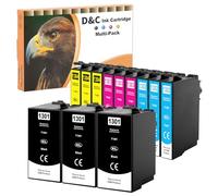 D&C Lot de 12 cartouches d'encre T1306 pour Epson T1301 T1302 T1303 T1304, compatibles avec les cartouches Epson WF 3520 WF-3010 WF-7515, Stylus Office BX535WD BX635FWD BX935FWD Stylus SX525WD SX535WD