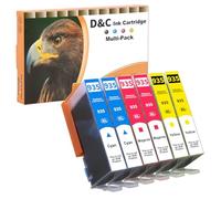 D&C Lot de 6 cartouches d'encre 934XL 935XL compatibles avec HP 934 935 XL 934XL 935XL pour HP Officejet Pro 6830, Officejet Pro 6230, 6835 6836 6220 6800 6812 6815