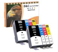 D&C Lot de 8 934XL 935XL Cartouches d'encre Compatibles avec HP 934 935 XL 934XL 935XL pour HP Officejet Pro 6230 Cartouche, pour Officejet Pro 6830 6835 6836 6220 6800 6812 6815 6820 6822 6825