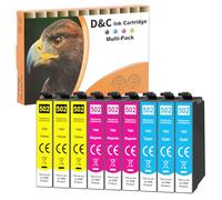 D&C Lot de 9 cartouches d'encre 502XL compatibles avec Epson 502 XL 502XL pour Epson Expression Home XP-5100 XP-5150 XP-5105 XP-5155 XP-5115, Workforce WF-2860 WF-2865 WF-2880 WF-2885