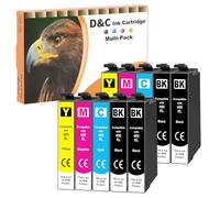 D&C pour 405XL Cartouches d'encre pour Epson avec 405 XL Compatibles avec Epson Workforce WF-3820 WF-3825 WF-4820 WF-4830 WF-4825 WF-7840 WF-7835 WF-7830 WF-7310, Lot de 10