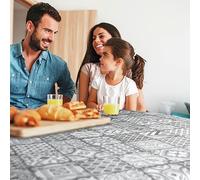 d-c-fix nappe de table toile cirée Manhattan Visbi - anti-tache en plastique PVC - linge enduite pour intérieur et extérieur - 150 cm rond