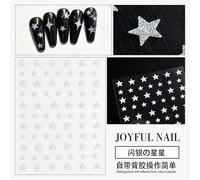 D¿¿Calcomanies Auto-Adh¿¿Sives ¿¿Toile Noire Et Blanche",Autocollant D'art D'ongle 3d,D¿¿Calcomanies De Pentagramme Y2k,Paillettes Brillantes Laser,"Curseur D'ornements De Manucure Starlight #O2