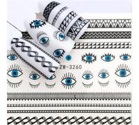 D¿¿Calcomanies Et Autocollants Pour Ongles",1 Pi¿¿Ce,Motif Fleur,Cuir Chevelu,Arbre,Vert,Simple,¿¿T¿¿,Curseur Pour Manucure,Filigrane,"Nail Art #M2