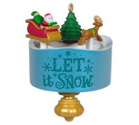 D coration de No l miniature Hallmark Keepsake 1,45"" 2022 Santas Little Spin Mini