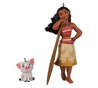 D coration de No l souvenir Hallmark 2022 Disney Moana et Pua, lot de 2