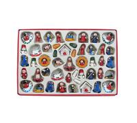 D coration en bois Petite Treasures de Kurt Adler, lot de 48