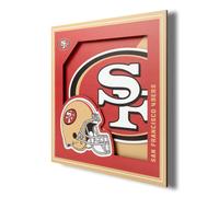 D?coration murale 3D avec logo des San Francisco 49ers de la NFL YouTheFan - 12x12