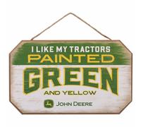 D coration murale en bois suspendre John Deere I Like My Tractors, vert et jaune - Panneau John Deere vintage pour la d coration de la maison