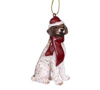 D corations de No l Design Toscano JH576340 - D corations de No l en forme de chien pointeur en couleur