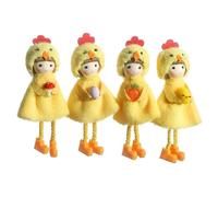 D¿¿corations de Paques : Lapin, Peluches ¿¿ suspendre, Poulet, Paques, Pendentif ?uf et carotte, Champignon, Couleurs vari¿¿es, Lot de 4