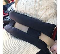 D. Cozy Hysterectomy Pillow Post Abdominal Surgery Seatbelt Pillows with Pocket Myomectomy Comfort Cushion for Tummy Tuck C-Section Belly Incision Recovery Gifts Women Patients, Black Velvet, 1 Count