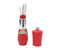 D&D Étui pour aiguilles à coudre avec aiguilles à main pour travaux manuels Large Rouge