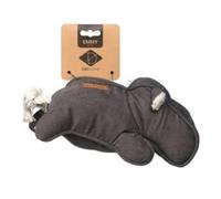 D&D Home, Jouet élégant Corduroy Emmy 30x14 cm Gris, Rembourrage 100% Polyester, Finition raffinée - Oreilles en Fourrure, avec Squeaker dans la Trompe pour Encore Plus de Plaisir de Jeu, pour Chiens