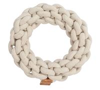D&D Home, Jouet pour Chien Ben Anneau tressé 19 cm Beige, Matériaux naturels et résistants, Jolies Finitions en Cuir, Couleur et Forme Tendance, Maintient la Dentition et Les gencives en Bonne santé