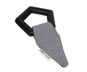 D&D Home, Jouet Tie pour Chiens 23x11,5x2,3 cm Anthracite, Caoutchouc, Bruit de craquement, Tissu décoratif, Facile à Lancer, Plus Lourd qu'un Jouet en Textile Ordinaire