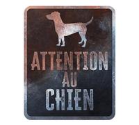 D&D HOME-Panneau d'avertissement jack russel coloris noir en métal galvanisé D&D Home - 25 x 20 x 0,3 m