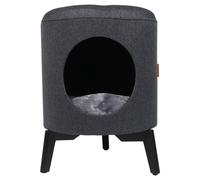 D&D Maison à Chat Louis Bleu 35x35x46cm Élégant Design avec Oreiller À 80kg