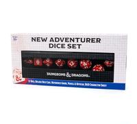 D&D New Adventure Jeu de dés (dés rouges avec étui noir)