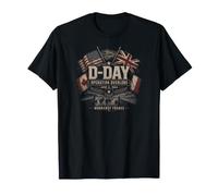 D-Day 6 Juin 1944 Opération Overlord Allied Flags agitant T-Shirt