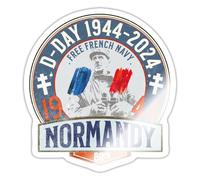 D-Day 80e Anniversaire 1944 Débarquement Normandie Autocollant Sticker