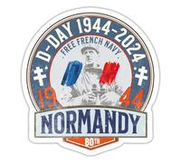 D-Day 80e Anniversaire 1944 Débarquement Normandie Autocollant Sticker
