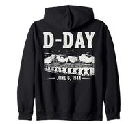 D-Day 81 Ans Débarquement Normandie Omaha Beach 81e 1944 Sweat à Capuche