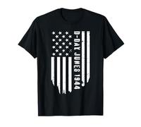 D-Day 81e anniversaire 1944-2025 Drapeau américain USA Men D Day T-Shirt