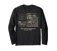 D-Day 81st Anniversary Normandy D-Day Beaches USA Camo Flag Manche Longue