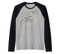 D-Day 81st Anniversary Normandy D-Day Beaches USA Camo Flag Manche Raglan