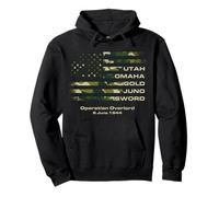 D-Day 81st Anniversary Normandy D-Day Beaches USA Camo Flag Sweat à Capuche