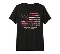 D-Day 82nd Anniversary Normandy D-Day Beaches USA Camo Flag T-Shirt Haut de Gamme
