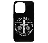 D-Day Normandie Cimetière Marqueur Omaha Utah Beaches Vieilli Coque pour iPhone 13 Pro