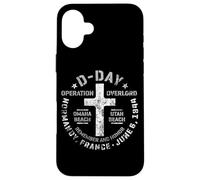 D-Day Normandie Cimetière Marqueur Omaha Utah Beaches Vieilli Coque pour iPhone 16 Plus
