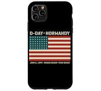 D-Day Normandie Omaha Utah Beaches Drapeau américain 48 étoiles Coque pour iPhone 11 Pro Max