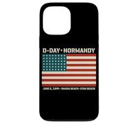 D-Day Normandie Omaha Utah Beaches Drapeau américain 48 étoiles Coque pour iPhone 13 Pro Max