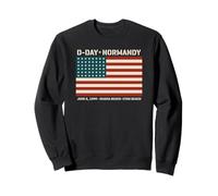 D-Day Normandie Omaha Utah Beaches Drapeau américain 48 étoiles Sweatshirt