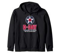 D-Day US Roundel Remember and Honor Normandie Beaches Sweat à Capuche
