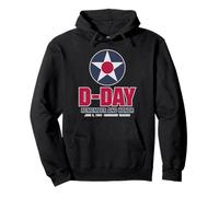 D-Day US Roundel Remember and Honor Normandie Beaches Sweat à Capuche