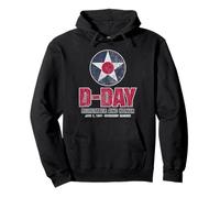 D-Day US Roundel Remember and Honor Normandie Distressed Sweat à Capuche