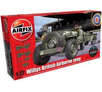 D-Day Willys Jeep British Airborne, Remorque & 6PDR Gun 1:72 Plastique Model Kit