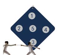 d' de 33 cm - d'entraînement Murale en Cuir PU, entraînement de clôture pour épée en Aluminium, entraînement de d' | Équipement auxiliaire Durable avec Cinq Yeux de