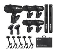D Debra DK7 Pro Kit de 7 Microphones filaires pour Batteur avec Microphones, Clip de Microphone avec Options pour Kick Tambours, Caisse Claire, Rack/Sol, Toms, Congas et Cymbals