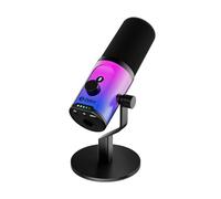 D Debra Microphone Dynamique XLR/USB-C pour Streaming, Podcast et Enregistrement, Microphone Cardioïde 192kHz/24Bit avec Bouton Muet Tactile, Réglage Gain et Prise Casque pour PC et Smartphone