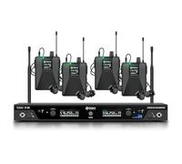 D Debra Système de Moniteur Intra-Auriculaire Stéréo sans Fil UHF ST-202, IEM Double Canal avec Récepteur pour Scène, Studio, Guitare et Performances de Groupe (4 Bodypacks)