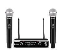 D Debra Système Micro sans Fil UBR-102 Pro UHF - Anti-Bruit, 80 m, pour Église, Réunion, Karaoké, Mariage (2 Micros sans Fil à Main)