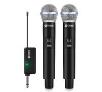 D Debra VHF Microphone sans Fil Dynamique avec récepteur Rechargeable pour karaoké, amplificateur de système de sonorisation, Mariage, DJ, fête, Discours, église, Salle de Classe