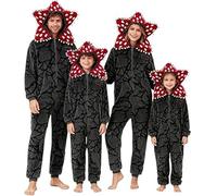 D-Demogorgon Combinaison Pyjama Famille Unisexe Polaire Enfant Adulte Grenouillère d'hiver à Capuche, Manches Longues et Doublure Polaire Parfait pour l'hiver, Noël, Le Cosplay et d'autres Occasions