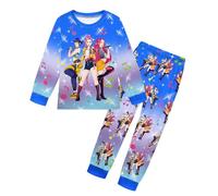 D-Demon H-Hunters Ensemble 2 pièces Pyjama pour Garçons et Filles H-Huntrix T-Shirt et Pantalon vêtements de Nuit avec pour Enfants Pyjamas pour Filles Ensemble Halloween Carnaval Fête